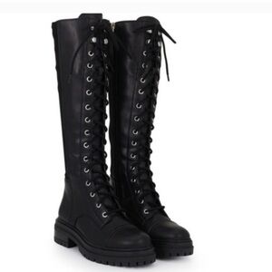 Circus by Sam Edelman Black Lace-Up Boots